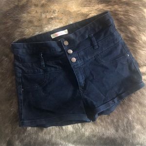 Refuge Dark Jean Stretchy Shorts